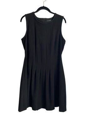 Marc New York Black Sleeveless Pleated Mini Dress